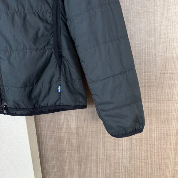 Fjallraven Black Keb Padded Hoodie Jacket Puffer Full Zip Size Small - Picture 8 of 14